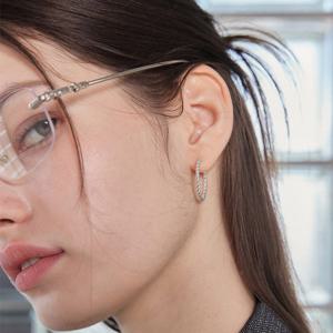 제이로렌 실버 빗살 링 원터치 귀걸이 M03990