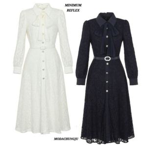 [미니멈]MD 카라넥 풀 자수 레이스 플레어원피스 MD MMWDAWO9220