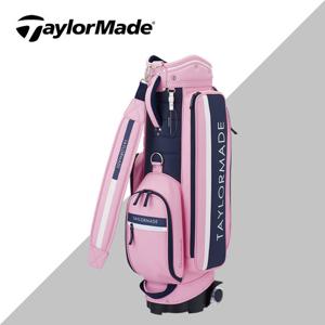 SD 테일러메이드 캐디백 그래픽로고 휠 카트백 핑크