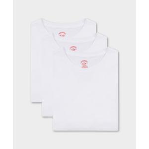 [브룩스브라더스] 코튼 크루넥 티셔츠 3팩 (화이트) (BBAUMF0473AEF)