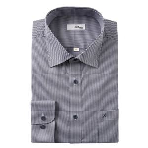 [듀퐁]24년 FW 신상 일빈핏 스트레치 체크 긴팔셔츠 -SE4FM11LS168SNY(네이비)