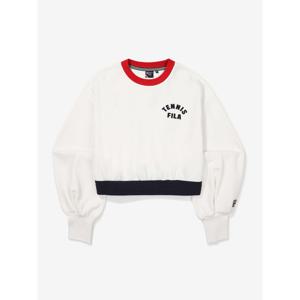 [휠라(프리미엄)](SM)테니스 라이프 뉴크롭 맨투맨(FS2POF3363F_FWH)