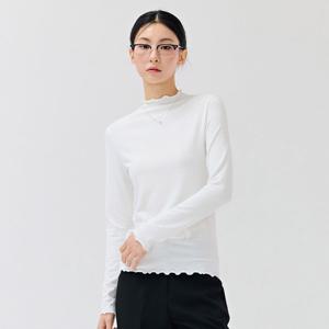 [체이스컬트]여성 프릴 반넥 기모 티셔츠 DFZG5154C01_YS