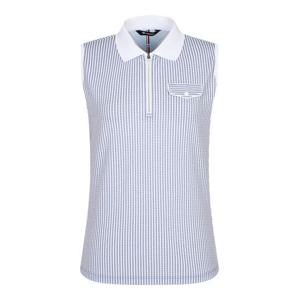 [레노마골프] 여성 스트라이프 패턴 카라 민소매 티셔츠 RWTSN6111-915