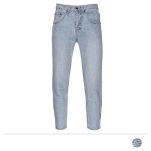 하이웨스트 워싱 청바지-연청