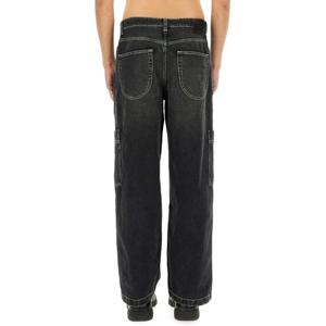 오프화이트 와이드 캐고 포켓 진 OMYA18Q S25DEN0021350