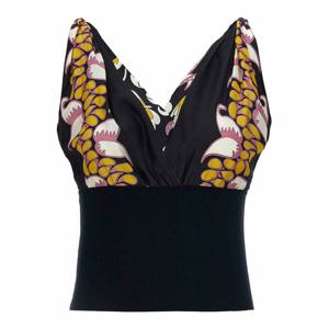 [TORY BURCH] 라프리마 여성 탑 탱크 프린트 실크 157389650 블랙 /8