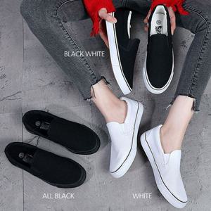 남녀 커플화 데일리 슬립온 심플한 단화 밴딩슈즈