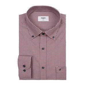 [레노마(셔츠)]카라 버튼다운 스트레치 체크 긴소맨 일반핏 RNFSG0032RD