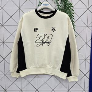 [에꼴리에]에꼴리에 주니어 립배색 블록코어 맨투맨티 24RT453_G