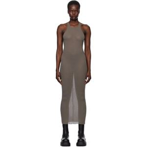 25 FW 릭오웬스 여성 그레이 할리우드 탱크 미디 드레스 251232F054013