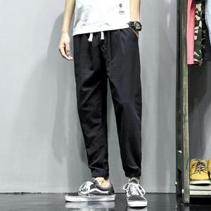 IS-PA31 5컬러 남성 배기 허리밴딩 린넨 조거팬츠