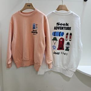 [지프키즈]24신상공용키즈  기모 어드벤쳐 그래픽맨투맨KP4TSU85