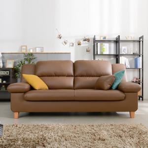 아로미가구 러브 천연면피 소가죽 3인용소파