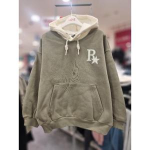 주)소이 세이브존01 겨울 여아 셋업 카키 아플리케 기모 후드티 24W5458