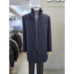 바쏘옴므 세이브존03 바쏘24F/W 네이비 울  래빗머스크랫FUR 차이나카라 코트 WSAGY4CJ50ANYA