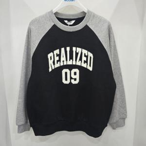 [에꼴리에]크랙  레터링 라글란  맨투맨티(24D04020)_US