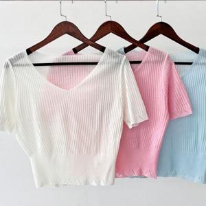 썸머쿨 반팔 니트 티셔츠 DJJ1066