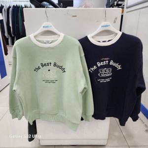 [에꼴리에]에꼴리에 퍼피캐릭터립배색맨투맨티 24D1454_SC