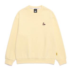 내셔널지오그래픽 N251USW940 동물 와펜 세미오버핏 맨투맨 BUTTER