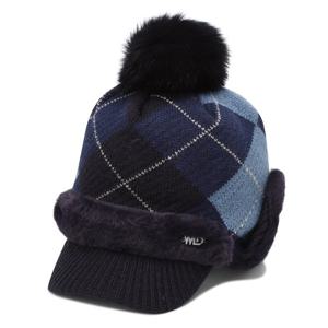 [웨스트우드]웨스트우드 겨울 여성 니트 퍼 고소모 캡 모자 WN4W