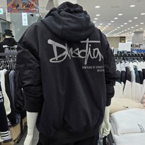 [써드케이](남녀공용)패딩 항공 점퍼MP1JU006-차콜블랙_CJ