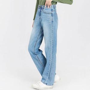D5 여자 와이드 청바지 중청 통바지 데님 팬츠 바지