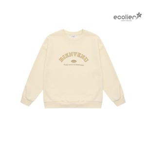 [에꼴리에]여자 겨울이월 노기모 레터링 셋업 맨투맨티(23D0783)