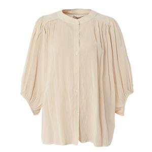 [에이비에프지]퍼프소매포인트 솔리드7부블라우스 APY3QB31H