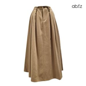 [에이비에프지]반 밴딩 핀턱 롱 면 스커트 APZ5HS01G