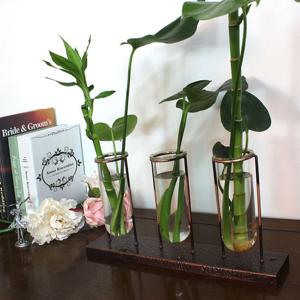 시험관-3P 황동 수공예 수경식물 장식 유리 꽃 화병