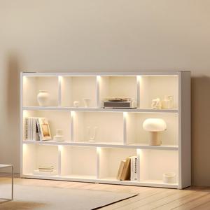 아씨방가구 제니아 LED 조명 36T 선반 2000 3단 책장