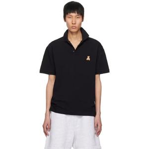25 FW 팜앤젤스 남성 블랙 베어 인 마인드 폴로 셔츠 251695M212000