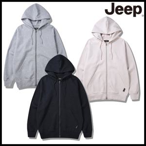 [지프] 남여공용 루즈핏 2WAY 후드 집업 블랙 짚업 JP4TZU098