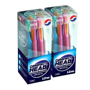 바른생활 얇은헤드 칫솔 초극세모 12입+12입