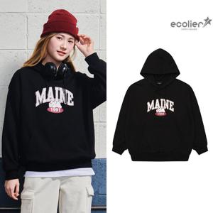 [에꼴리에]여자 겨울신상 루즈핏 캐릭터포인트 후드티(24D0451)_