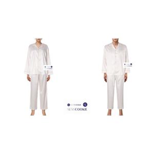 [섹시쿠키]샤무즈 모던 쉬크 크림 남/여 잠옷 2종택1 SCWNZ951SCMNZ951