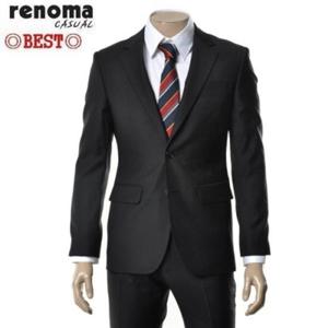 [레노마캐주얼]봄,여름,가을 3계절용 슬림핏 스판 블랙 정장 RRAISJ41GRDL
