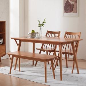 [비밀] 핀란디아 하모니TX 원목 4인식탁세트(의자2벤치1)