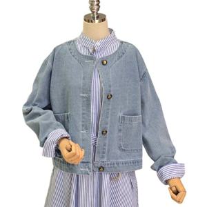 [포커스]라운드넥 엔틱 데님 자켓 (FS5A3JK3090)