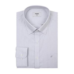 [레노마] 스판 스냅카라 체크 일반핏 긴소매 RZRSG0042GY