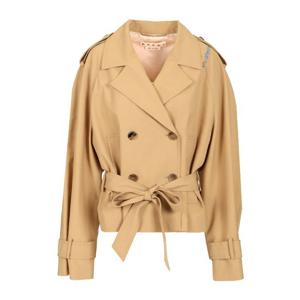 마르니 벨티드 래글런 숏 트렌치 코트 JKMA0333SU 00W74