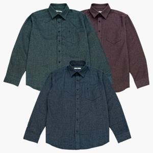 [피에르가르뎅]헤링본 조직 기모 노멀핏 셔츠 PPWS4601_DG