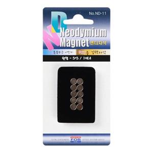 네오디움자석 블리스터 (5X5T)10개입 ND-11 자석 사무용자석 블리스터자석 원형자석 사무용품 네오디움자석