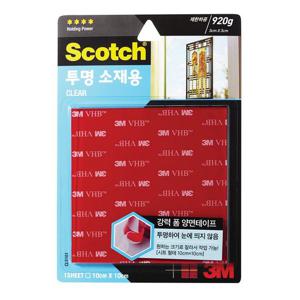 3M 스카치 강력 투명 소재용 폼 양면테이프 CLS101 투명소재폼양면테이프 양면폼테이프 양면폼테잎 양면테