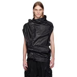 25 FW 율리우스 남성 블랙 프로티언 마일라 데님 베스트 251420M185000