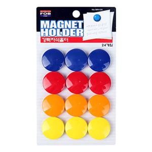 포비월드 POB (MH-05) 원형자석홀더 (대 32mm 24개입) 보드자석 자석홀더 자석메모 원형홀더 원형자석홀더