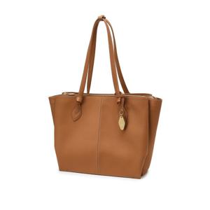 하트양말증정[워크백] 브라운 키장식 소가죽 L사이즈 숄더백 JABA5E810W2