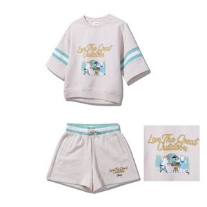 [지프키즈]25신상 여아키즈  캠핑곰 칠부티 반바지셋업 KQ2TSF25