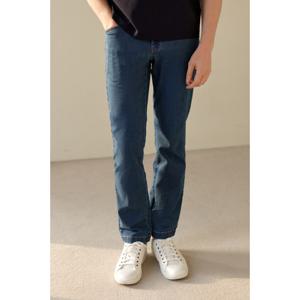 [엘르골프]25년 여름 남성 스판 냉감 일자핏 데님 바지[6L31603]